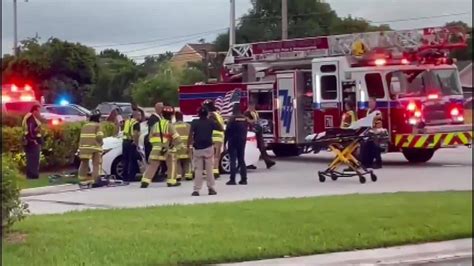 Miramar firefighters save driver trapped in car following crash